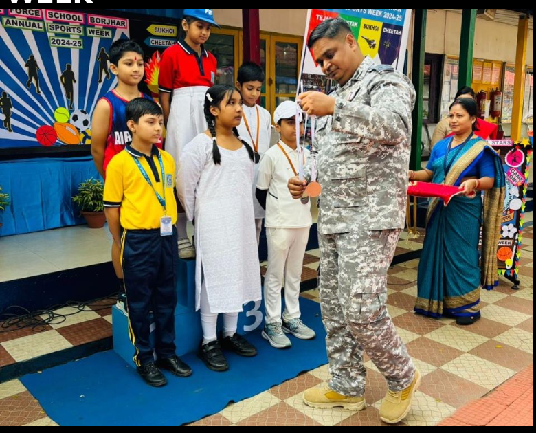 Students receiving awards and recognition